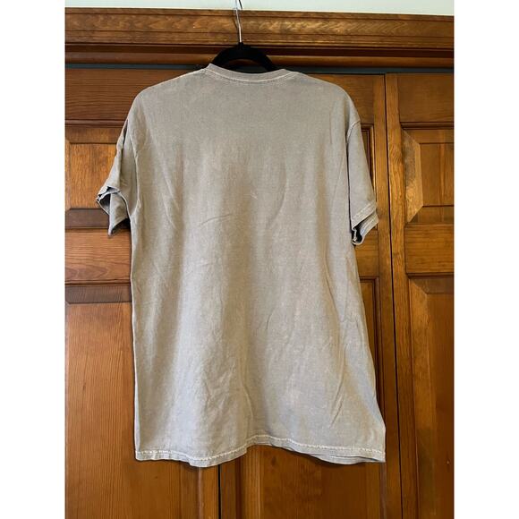 NWOT Nirvana Women's Inverse Smiley Face T-Shirt Short Sleeve Tan Size Large - Picture 3 of 7